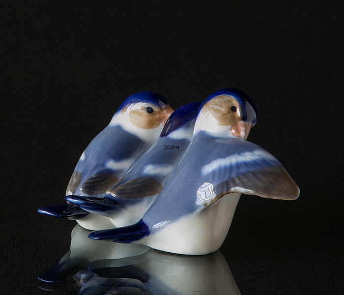 Gruppe von Finken, Royal Copenhagen Vogelfigur Nr. 1045