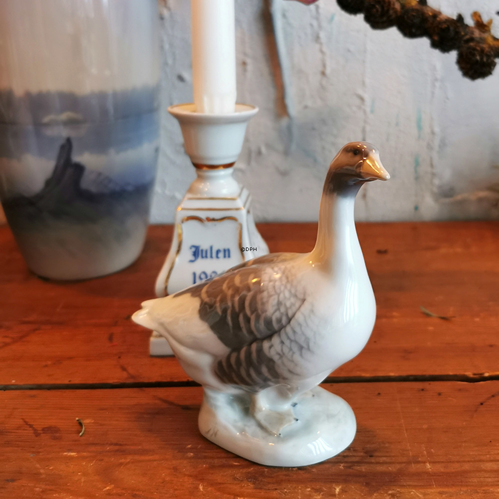 Gans mit Kopf nach oben, Royal Copenhagen Vogelfigur 1088