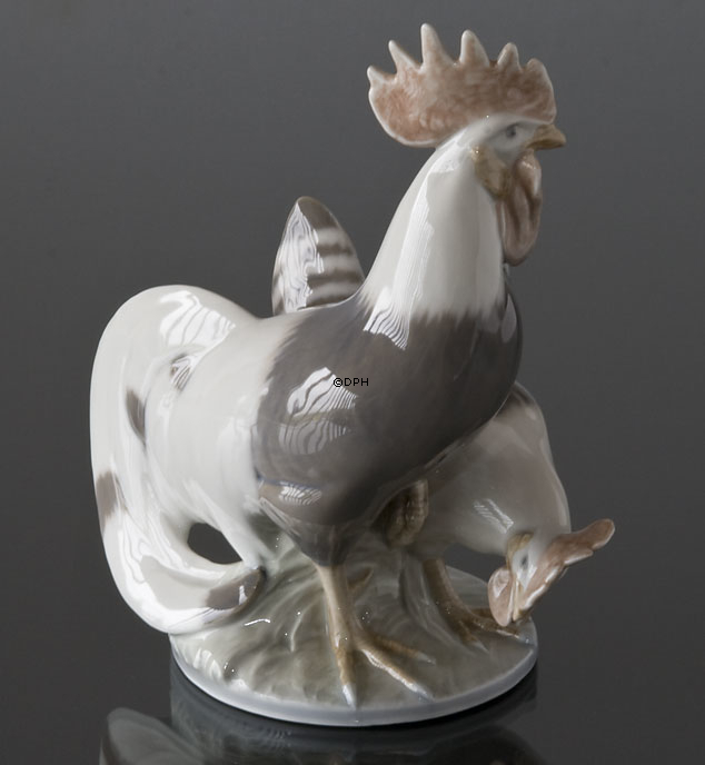 Hahn und Henne zusammen, Royal Copenhagen Vogelfigur Nr. 1094