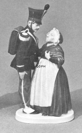 Der Soldat und die Hexe aus dem Feuerzeug, Royal Copenhagen Figur Nr. 1112