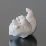 Eisbär liegend, weiße Royal Copenhagen Figur Nr. 1124