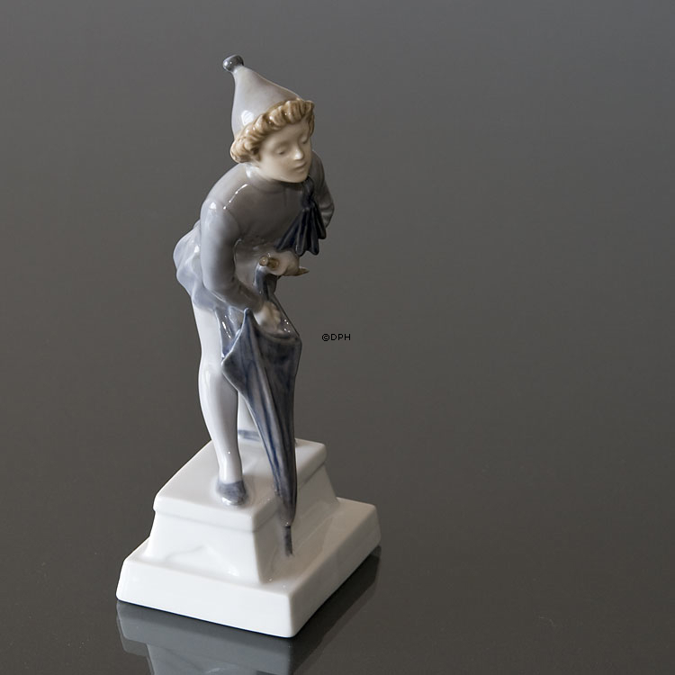 Der Sandmann, Junge mit Regenschirm, Royal Copenhagen Figur Nr. 1129