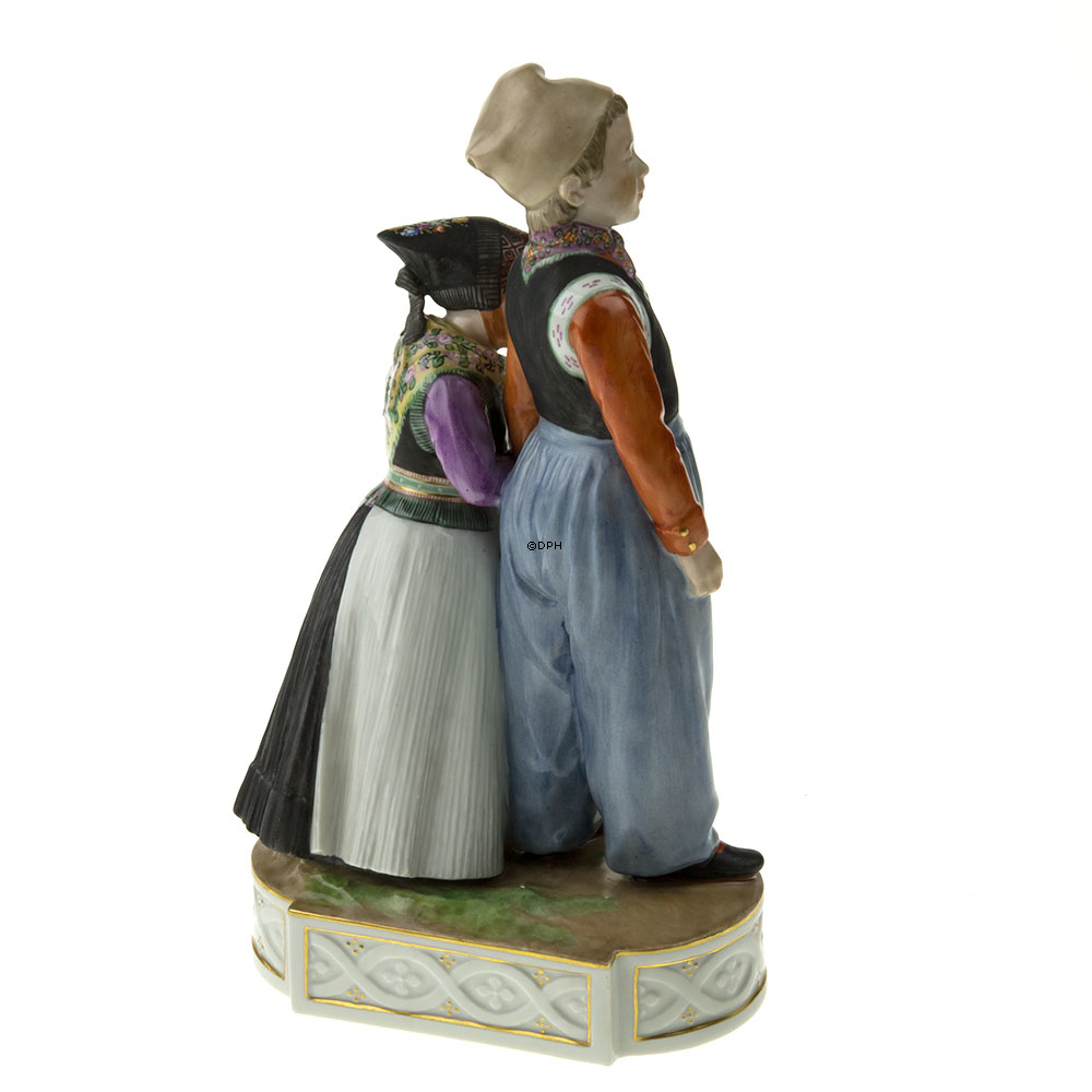 Zwei Kinder, Royal Copenhagen Überglasurfigur Nr. 12106