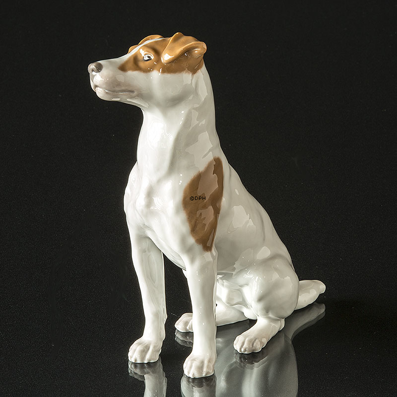 Royal Copenhagen Pointer sitzend braun und weiß, (1894-1922) - UNICA