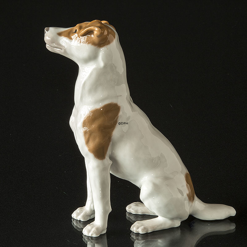 Royal Copenhagen Pointer sitzend braun und weiß, (1894-1922) - UNICA