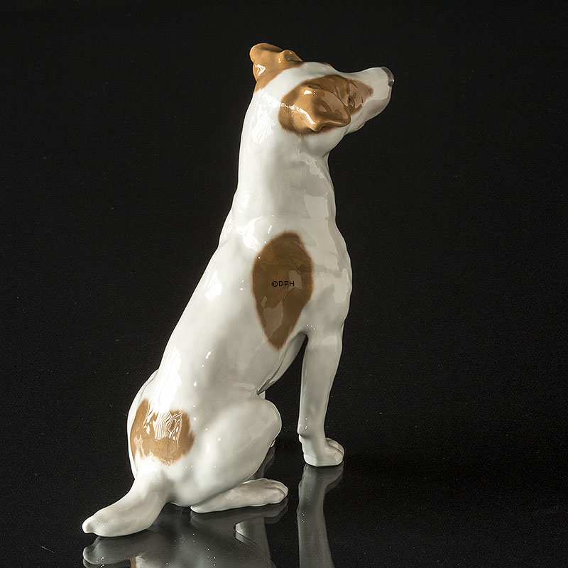 Royal Copenhagen Pointer sitzend braun und weiß, (1894-1922) - UNICA