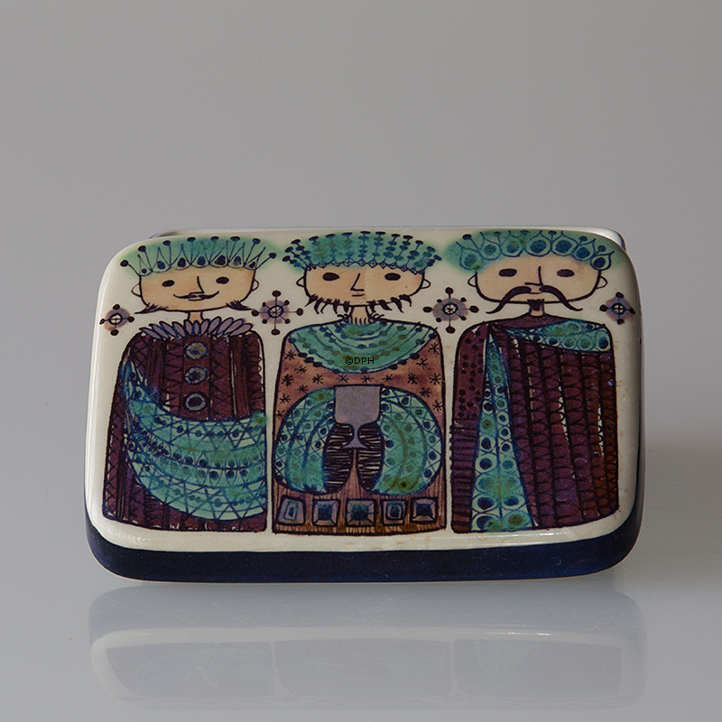 Tenera Butterdose mit Deckel. Motiv der heiligen drei Königen, Royal Copenhagen Nr. 130-2823