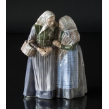 Zwei alte Frauen sprechen mit einander, Royal Copenhagen Figur Nr. 1319