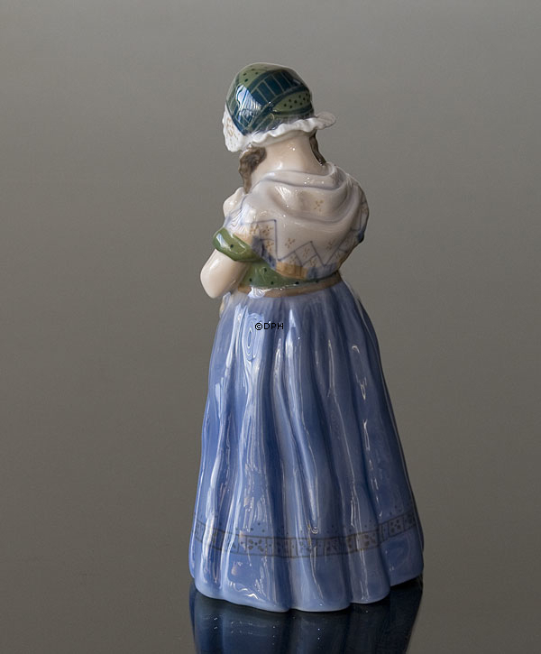 Mädchen aus Bornholm in Regionaltracht, Royal Copenhagen Figur Nr. 1323
