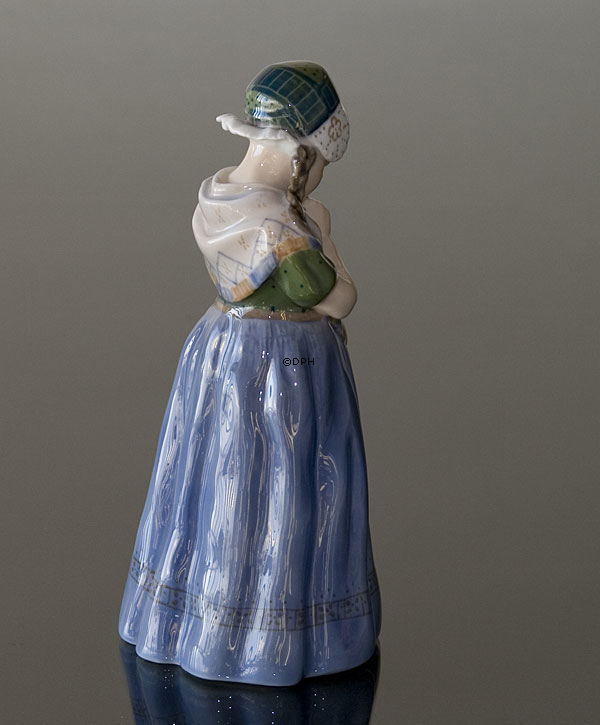 Mädchen aus Bornholm in Regionaltracht, Royal Copenhagen Figur Nr. 1323