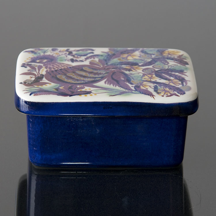 Tenera Blaue vase mit Deckel, Craquele, Royal Copenhagen Nr. 133-2823