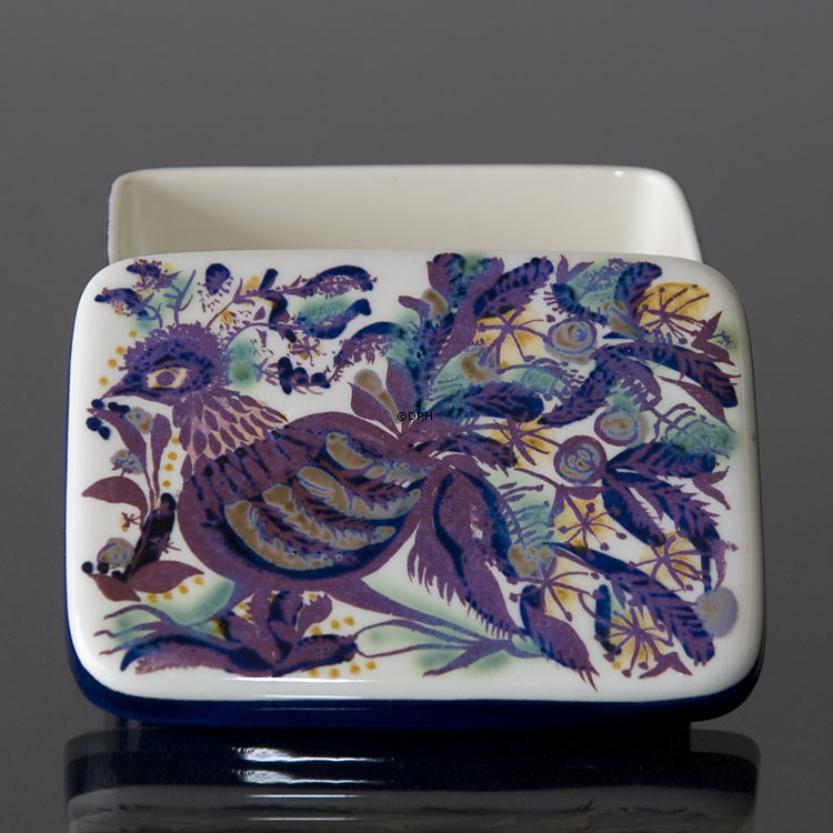 Tenera Blaue vase mit Deckel, Craquele, Royal Copenhagen Nr. 133-2823