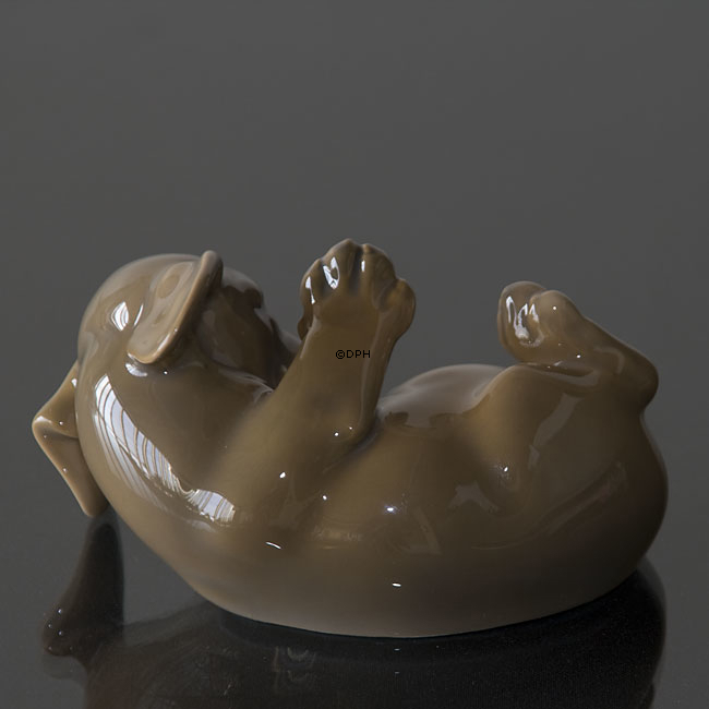 Dackel ist spielerisch, Royal Copenhagen Figur Nr. 103 oder 1408