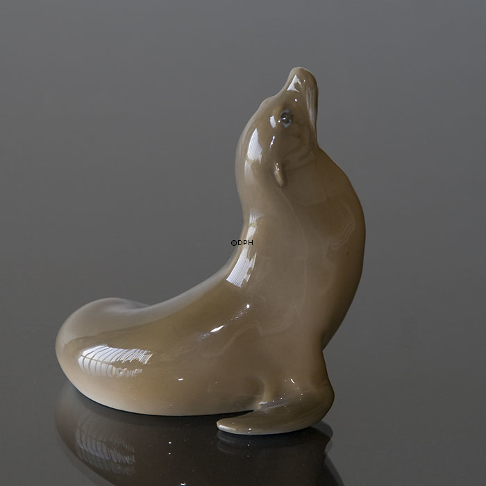 Seelöwe schaut nach oben, Royal Copenhagen Figur Nr. 1441