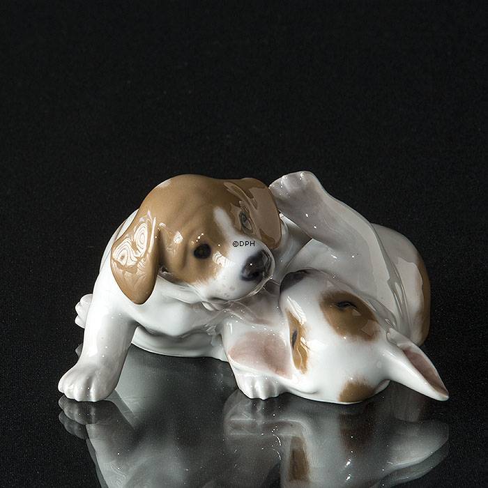 Pointer Welpen, Braun, Royal Copenhagen Hundefigur Nr. 1453-453