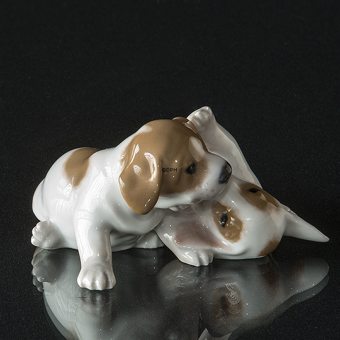 Pointer Welpen, Braun, Royal Copenhagen Hundefigur Nr. 1453-453