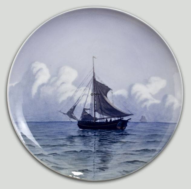 Teller mit Segelschiff, Royal Copenhagen Nr. 1465-1125
