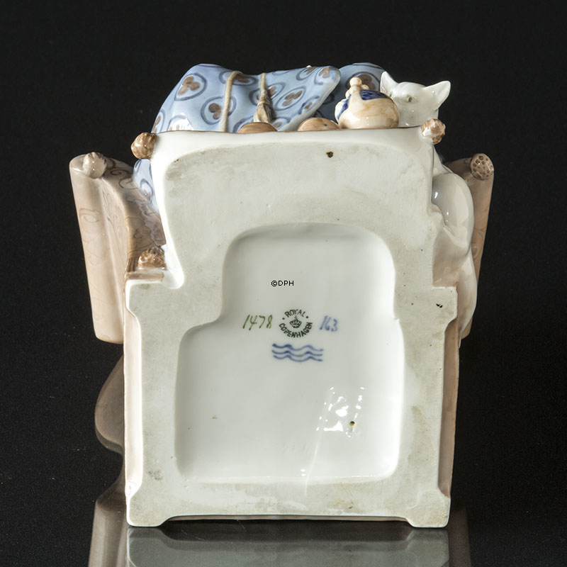 Der König, Royal Copenhagen Figur Nr. 1478 (1913) Repariert