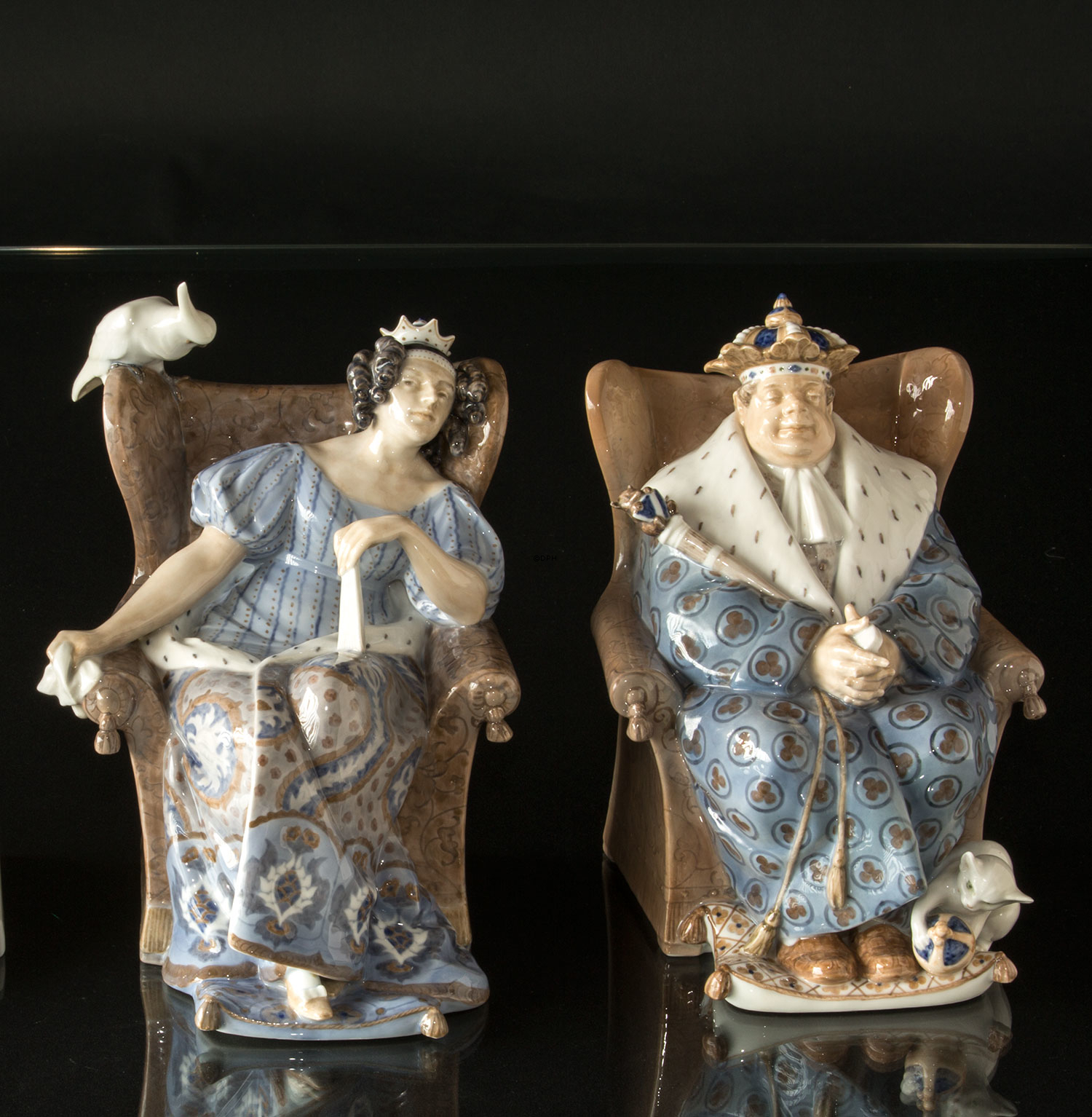 Der König, Royal Copenhagen Figur Nr. 1478 (1913) Repariert