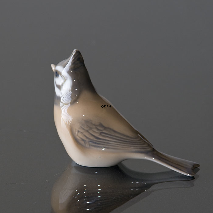 Haubenmeise, Royal Copenhagen Vogelfigur Nr. 1506