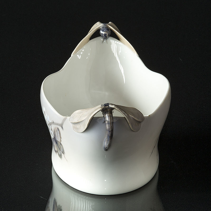 Schale mit Libellen und Schmetterlingen, Jugendstil, Royal Copenhagen Nr. 1528-323 (1931-1935)