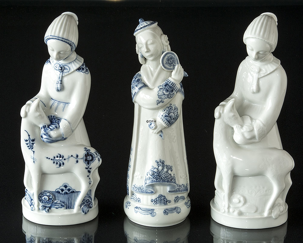 Mädchen mit Hirsch Nr. 1531, Royal Copenhagen Figur (signiert Gunhil Gunnersson 1972)