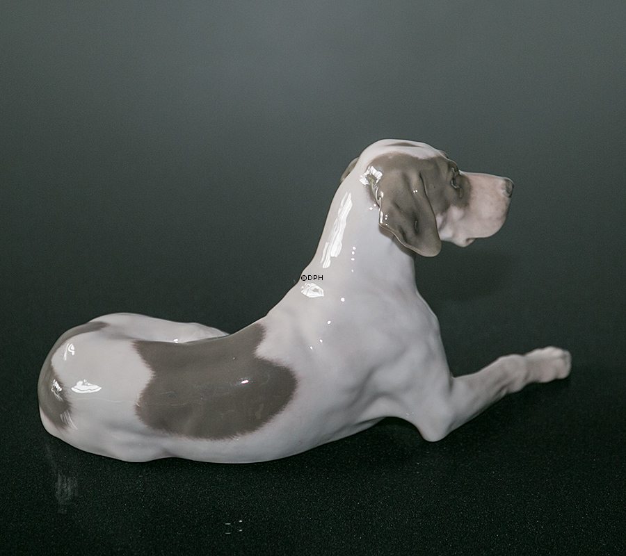 Royal Copenhagen Pointer mit Kopf nach oben 13X24CM, Figur Nr. 1635