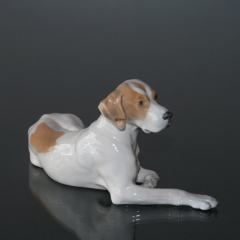 Royal Copenhagen Pointer mit Kopf nach oben 13X24CM, Figur Nr. 1635