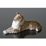 Collie liegt bequem, Royal Copenhagen Hund Figur Nr. 1701