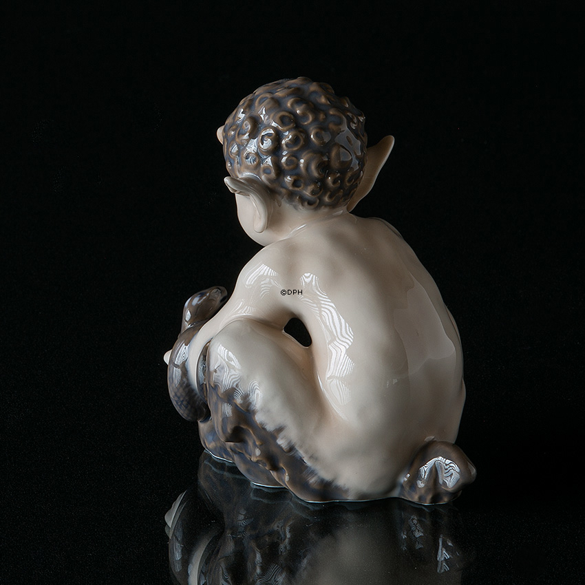 Satyr mit Schlange, Royal Copenhagen Figur Nr. 1712
