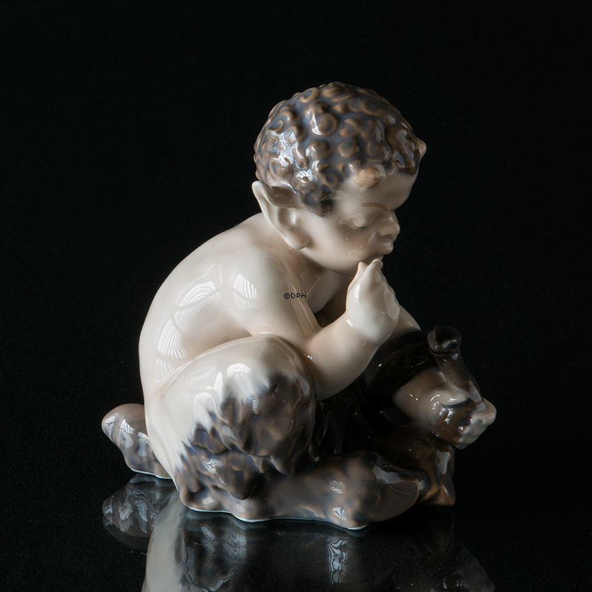 Satyr mit Schlange, Royal Copenhagen Figur Nr. 1712