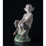 Satyr (Pan) auf Stummel, Royal Copenhagen Figur Nr. 1738