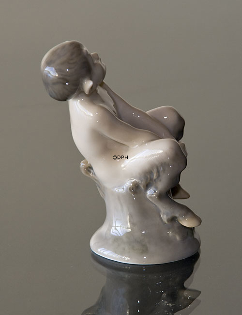 Satyr (Pan) auf Stummel, Royal Copenhagen Figur Nr. 1738