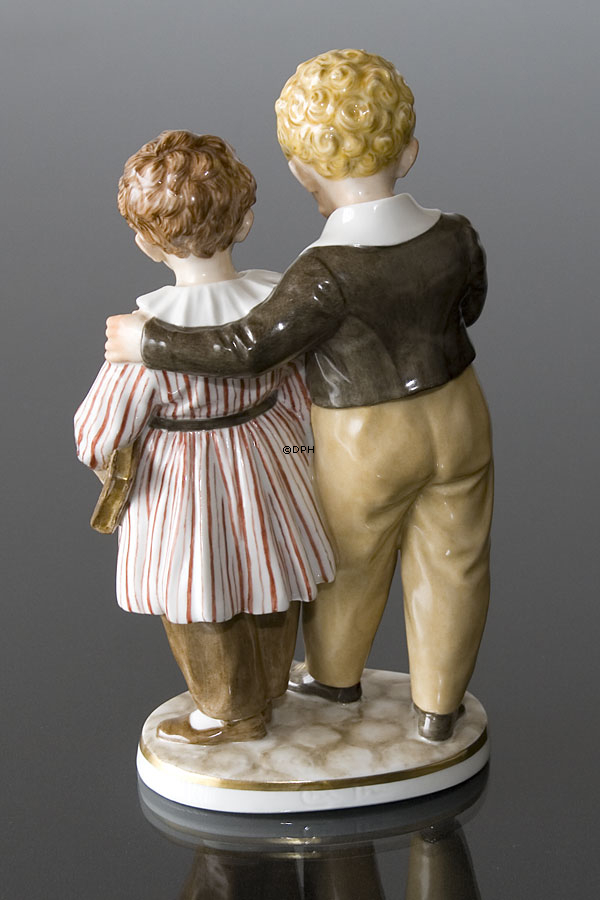 Der Flug nach Amerika, Junge & Mädchen, Royal Copenhagen Figur Nr. 1761 - überglasur