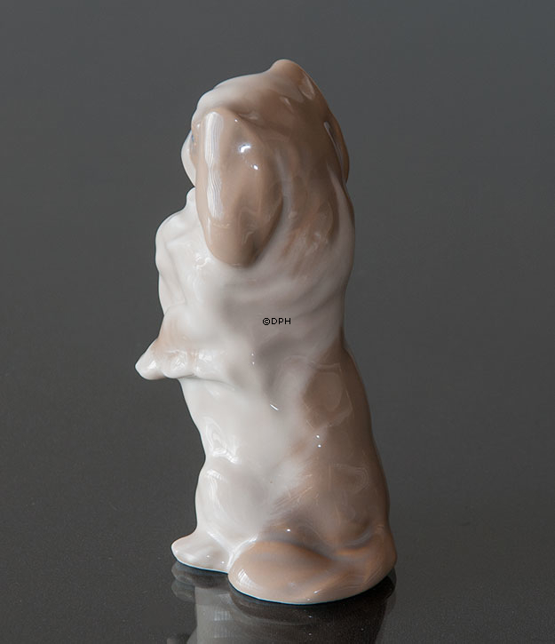 Pekingese Hund stehend, Royal Copenhagen Hund Figur Nr. 1776