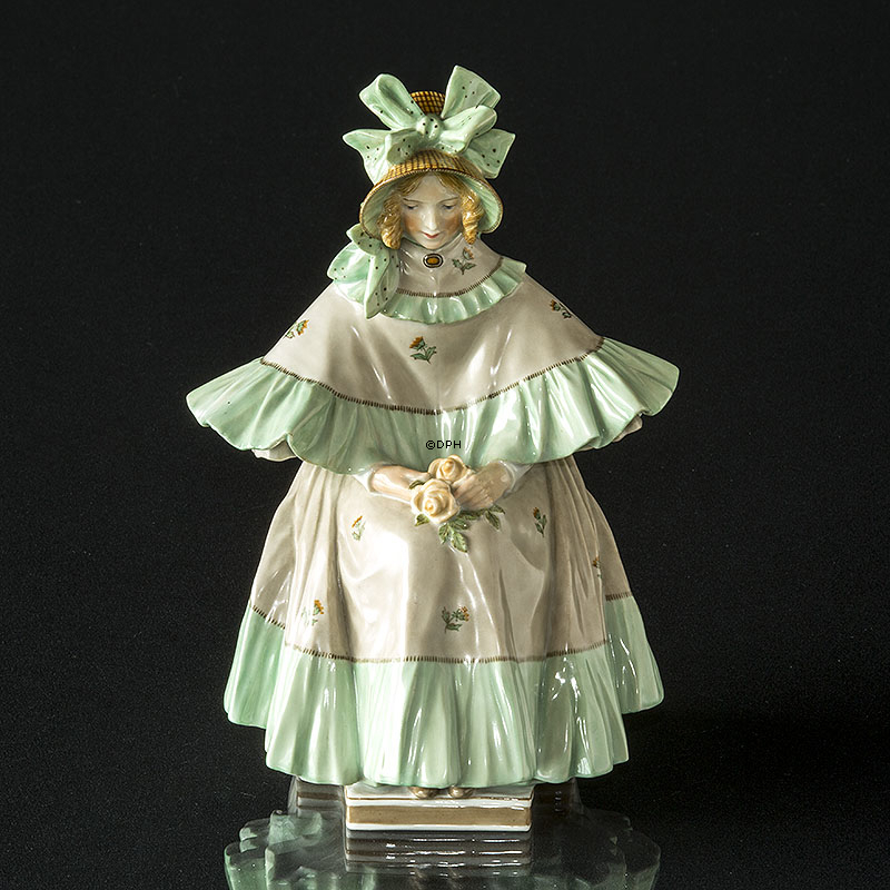 Sitzende Frau mit Rosen, Royal Copenhagen Figur Nr. 1785 (Sehr selten)