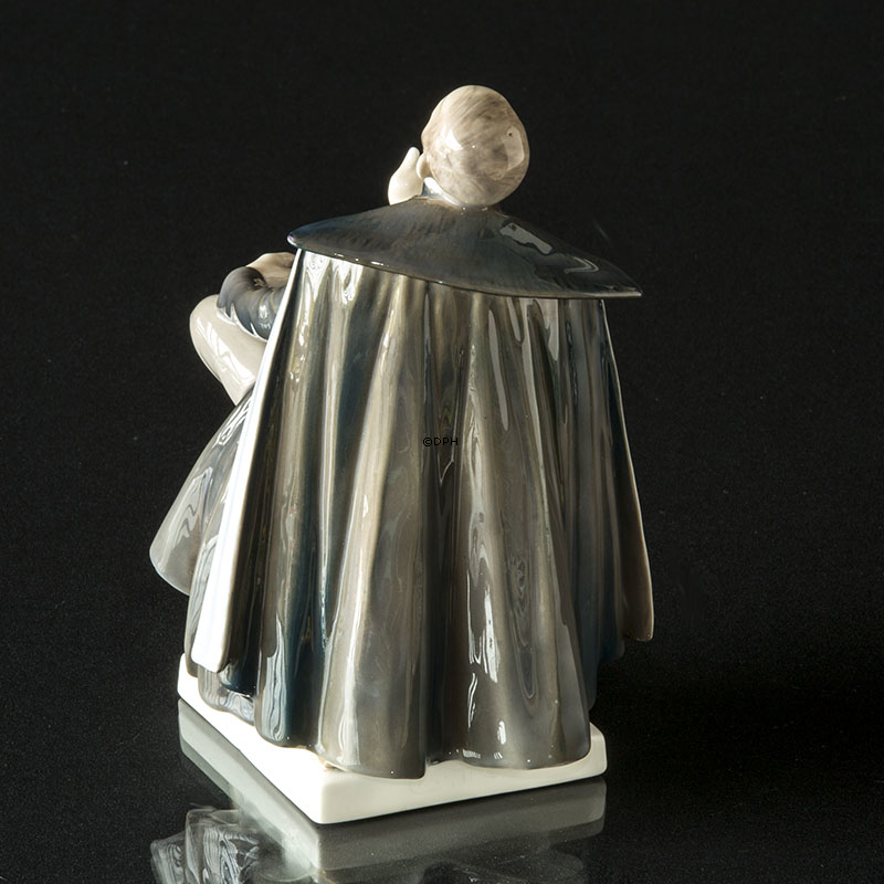 Hans Chr. Andersen Figur, sitzend mit Hut Royal Copenhagen Figur Nr. 1848 (1894-1922)