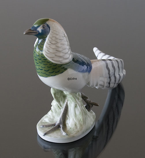 Fasan in leuchtenden Farben mit langem Schwanz, Royal Copenhagen Vogelfigur Nr. 1881