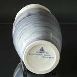 Riesige Vase mit
königlichem Schiff Dannebrog, UNICA, (1922) Royal Copenhagen, gemalt von Christian Benjamin Olsen