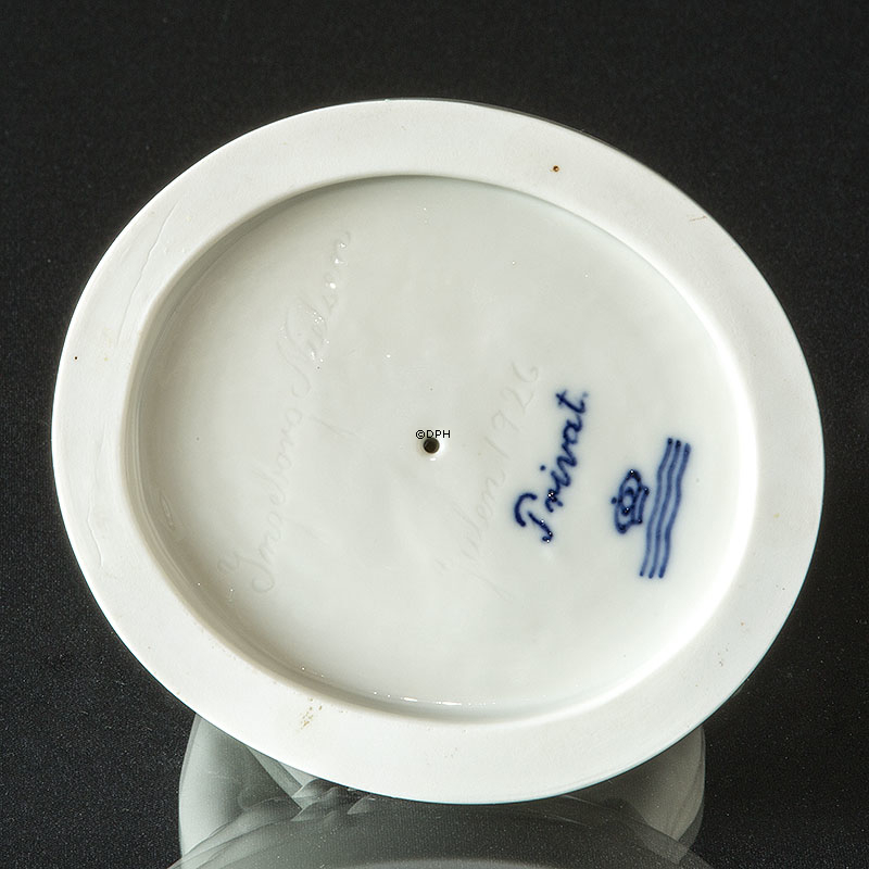 Adam und Eva mit Äpfeln, Signiert Ingeborg Nielsen, Private 1926 Blanc de Chine