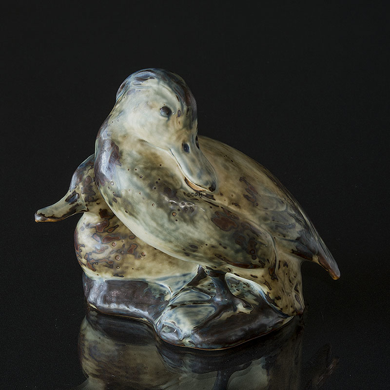 Paar Enten, Royal Copenhagen Steingutfigur Nr. 20004 lys