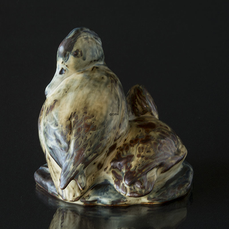 Paar Enten, Royal Copenhagen Steingutfigur Nr. 20004 lys