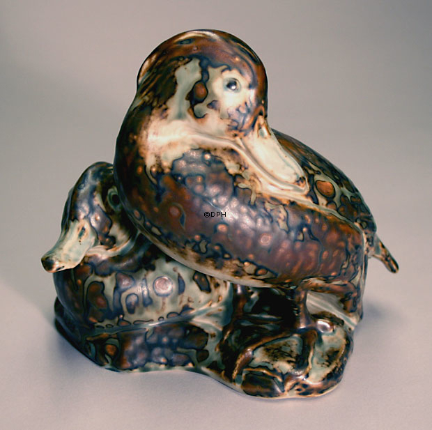 Paar Enten, Royal Copenhagen Steingutfigur Nr. 20004