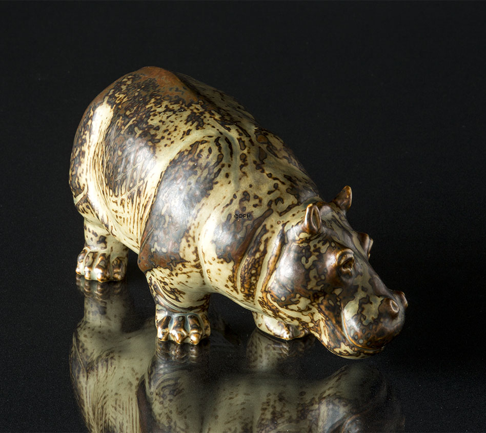 Nilpferd, Royal Copenhagen Steingutfigur Nr. 20182