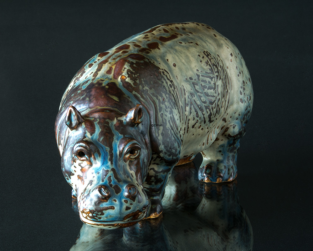 Nilpferd, Royal Copenhagen Steingutfigur Nr. 20182