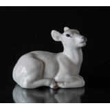 Liegendes Kitz weiß, Royal Copenhagen Figur Nr. 20183