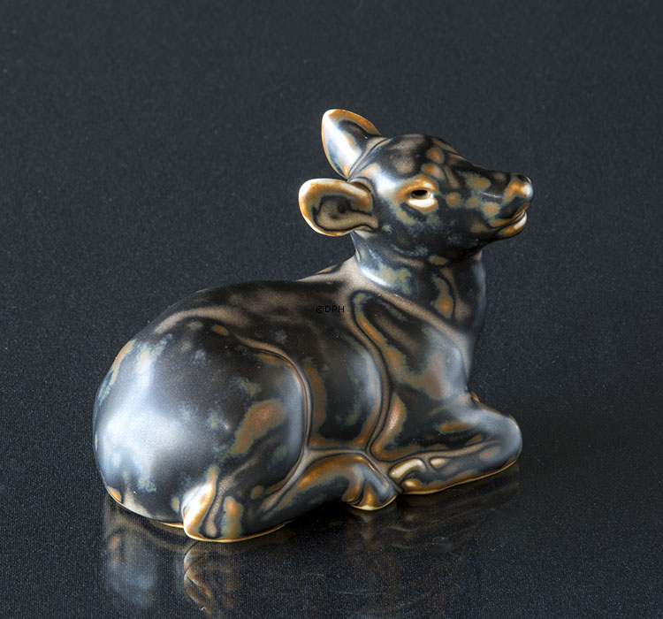 Liegendes Kitz, Royal Copenhagen Steingut Figur Nr. 183 oder 20183