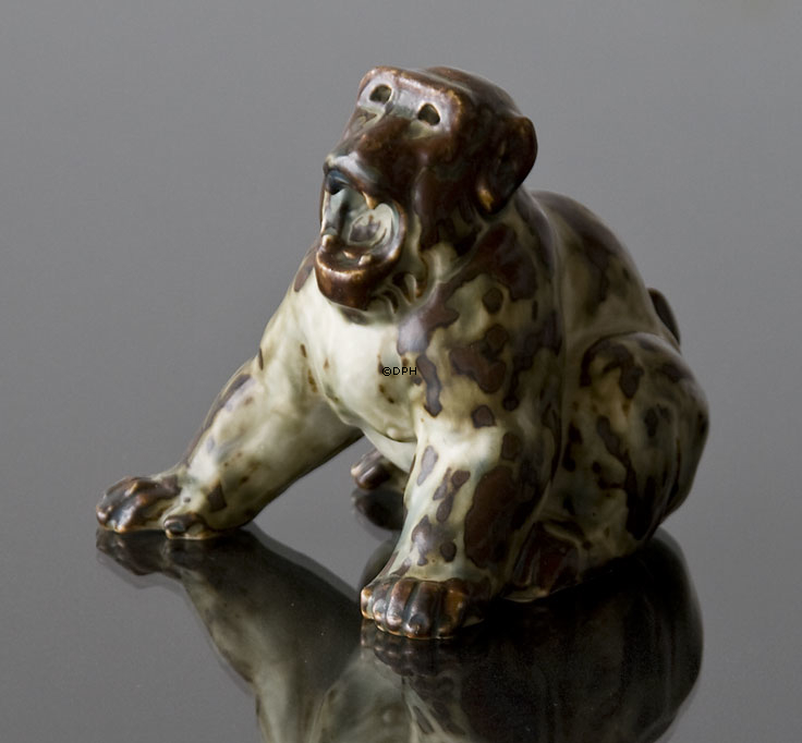 Affe, Royal Copenhagen Steinzeug Figur Nr. 20192
