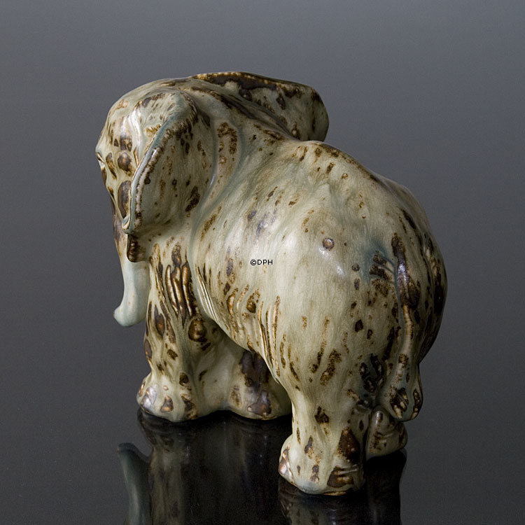 Elefant stehend, Royal Copenhagen Steingut Figur Nr. 20198