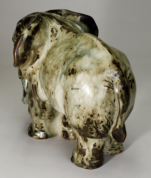 Elefant stehend, Royal Copenhagen Steingut Figur Nr. 20198
